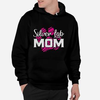Silver Lab Mama Gift For Fur Mom Dog Lover Hoodie - Seseable