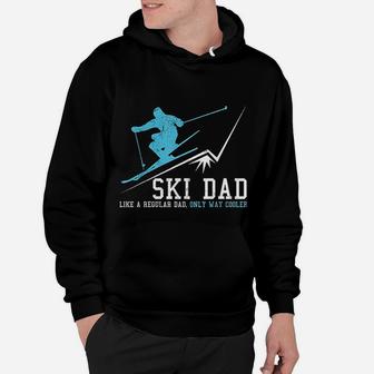 Ski Dad Funny Winter Sports Skiing Father Hoodie - Seseable