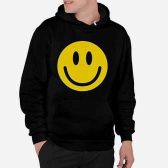 Smile Face Emoticons Graphic Sarcastic Happy Face Humor Funny Hoodie - Seseable