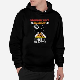 Smoking Hot Daddy Funny Bbq Dad Fathers Day Premium Hoodie - Seseable