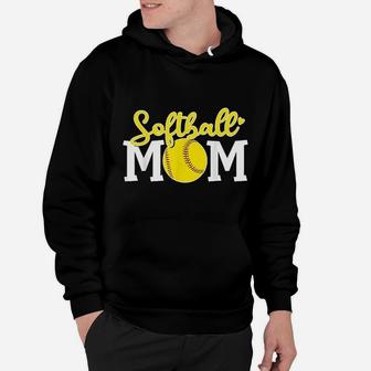 Softball Mom Cute For Mother Love Softball Hoodie - Seseable
