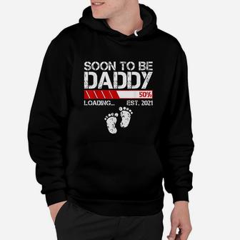 Soon To Be Daddy Est 2021 New Dad Vintage Gift Funny Daddy Hoodie - Seseable
