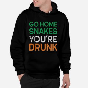 St Patricks Day Go Home Snakes Funny Irish Drinking Hoodie - Seseable