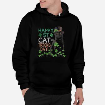 St Patricks Day Happy St Cat Tricks Day Hoodie - Seseable