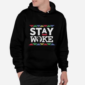 Stay Woke Power Fist T-shirt Hoodie - Seseable
