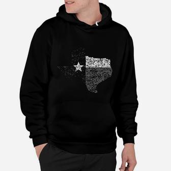 Strange Cargo Texas State Flag Outline Black And Grey Hoodie - Seseable