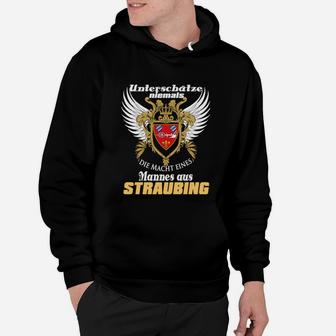 Straubing Stolz Hoodie in Schwarz mit Adlerschild Motiv - Seseable