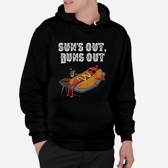Suns Out Hot Dog Buns Out Funny Sausage Bbq Food Lover Gift Hoodie - Seseable