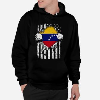Super Venezuela Hearts American Flag Venezuelan Tshirt Hoodie - Seseable
