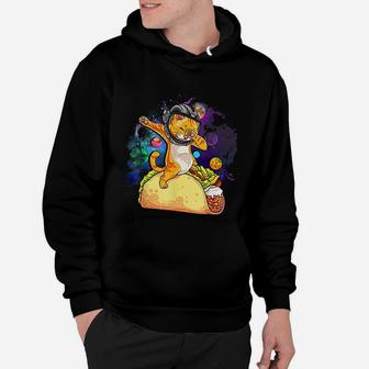 Taco Cat Astronaut Riding Taco In Space Cinco De Mayo Hoodie - Seseable