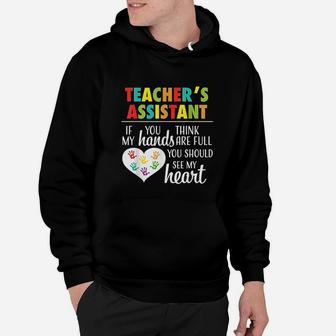 Teacher Assistant Cute Heart Quote Hoodie - Seseable