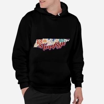 Tennessee Map Floral American State Tennessee Hoodie - Seseable