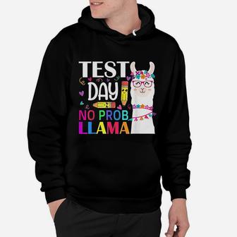 Test Day No Probllama Llama Teacher Testing Day Hoodie - Seseable