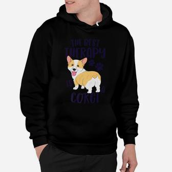 The Best Therapy Is A Corgi Women Dog Sitter Gift Hoodie - Seseable