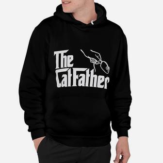 The Catfather Funny Cute Cat Father Dad Owner Pet Kitty Kitten Fun Humor Hoodie - Seseable