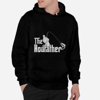 The Rodfather Godfather Parody Funny Retirement Fishing Humor Funny Fisherman Hoodie - Seseable