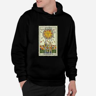 The Sun Le Soleil Tarot Card Vintage Tarot Card Graphic Hoodie - Seseable