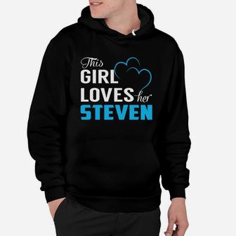 This Girl Loves Her Steven Name Shirts Hoodie - Seseable