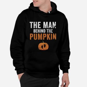Top Mens Expecting The Man Behind The Pumpkin Halloween New Dad Shirt Hoodie - Seseable
