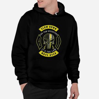 Tow Lives Matter Thin Yellow Line Tow Truck Driver Hoodie - Seseable
