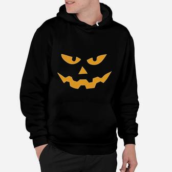 Triangle Nose Pumpkin Face Funny Fall Halloween Spooky Hoodie - Seseable