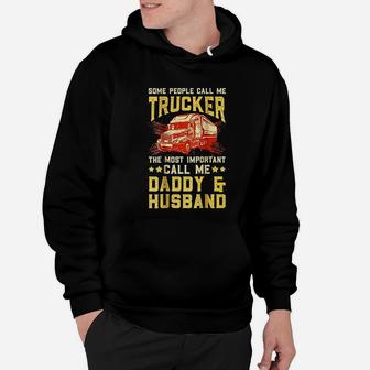 Truck Driver Husband Daddy Truckers Wife Gift Hoodie - Seseable