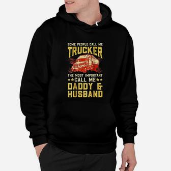Truck Driver Husband Daddy Truckers Wife Hoodie - Seseable