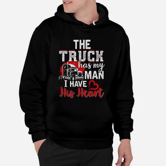 Trucker Wife Truck Driver Funny Girlfriend Gift Hoodie - Seseable
