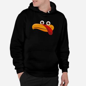 Turkey Face Thanksgiving Halloween Party Hoodie - Seseable