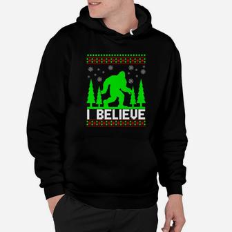 Ugly Christmas Bigfoot Believe Sasquatch Xmas Gift Hoodie - Seseable