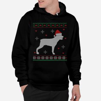 Ugly Christmas Rottweiler Funny Gift Dog Lover Hoodie - Seseable