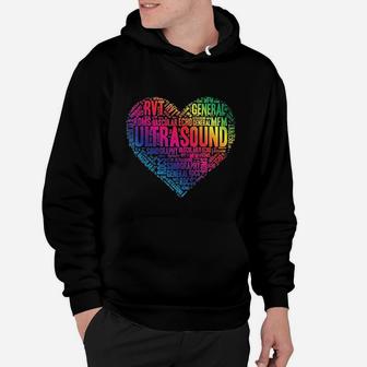 Ultrasound Tech Sonographer Radiology Sonography Heart Hoodie - Seseable