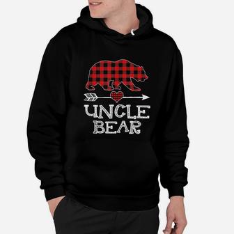Uncle Bear Christmas Pajama Red Plaid Buffalo Family Gift Hoodie - Seseable