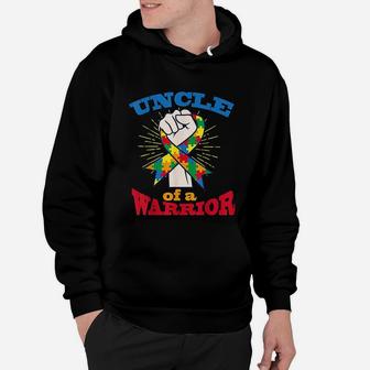 Uncle Warrior Puzzle Inspirational Autism Awareness Gift Hoodie - Seseable