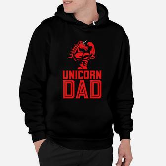 Unicorn Dad Funny Unicorn With Body Muscles Father Hoodie | Seseable UK