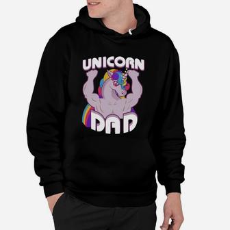 Unicorn Dad T Shirt With Rainbow Hoodie | Seseable UK