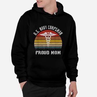 Us Navy Corpsman Proud Mom Vintage Gift Hoodie - Seseable