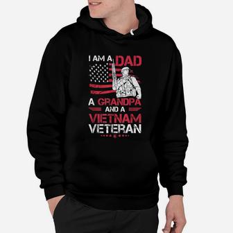 Veteran Dad Grandpa American Flag Hoodie - Seseable