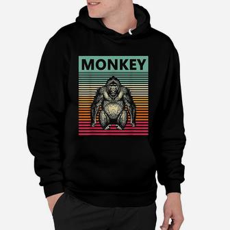 Vintage Ape Gorilla Retro Monkey Hoodie - Seseable