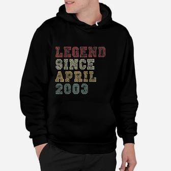 Vintage April 2003 Retro 19 Years Old 19th Birthday Gifts Hoodie - Seseable