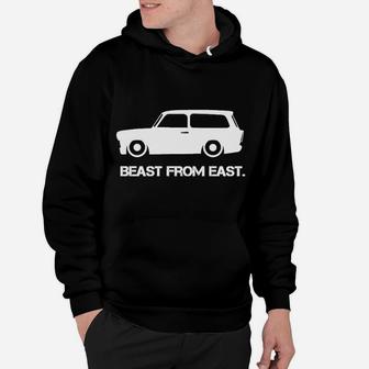 Vintage Auto Beast From East Grafik-Hoodie für Autofans - Seseable
