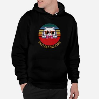 Vintage Best Cat Dad Ever Retro Cat Daddy Father Gift Men Premium Hoodie - Seseable