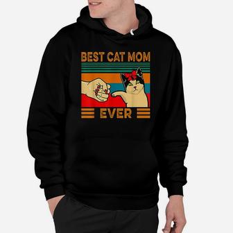 Vintage Best Cat Mom Ever Best Gifts For Mom Hoodie - Seseable