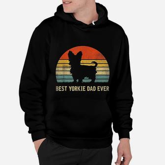 Vintage Best Yorkie Dad Ever Fathers Day Gift For Dog Lover Hoodie - Seseable