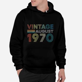 Vintage Born In August 1970 Man Myth Legend 52nd Years Old Hoodie - Seseable