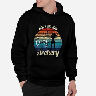 Vintage Color Archer Just A Girl Who Loves Archery Hoodie | Seseable UK