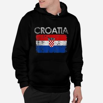 Vintage Croatia Hoodie - Seseable