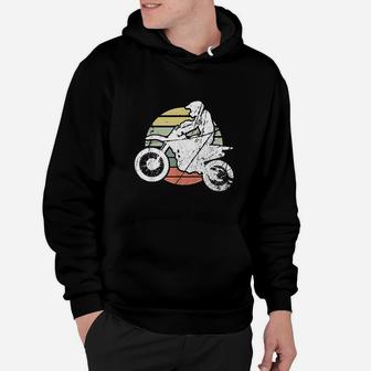 Vintage Motocross Dirt Bike Retro Silhouette Cool Gift Hoodie - Seseable