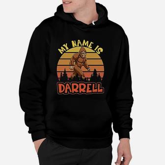 Vintage My Name Is Darrell Bigfoot Hoodie - Seseable