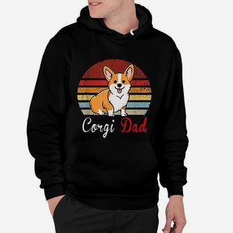 Vintage Retro Corgi Dog Lover Dad Mom Hoodie - Seseable